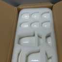 Gaiwan Tea Set,Home Chinese Traditional Gongfu Tea Set,Portable
White Ceramic Tea Sets a Gaiwan,a Serving Splitter,a Tea Towel,and a Tea Tongs,6 Teacups