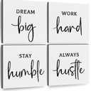 Dream Big Work Hard " 4 - Pieces