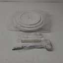 Urban Deco Wooden Tiered Tray 3-Tier Decorative Tray Stand Farmhouse Serving Tray, Round Wooden Cupcake Display Stand with Metal Handle, White Tiered Fruits Tray for Home Party Decorations