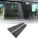 Aluminum Alloy Rear Door Window Panel Cover Decoration Compatible with Land Rover Discovery 2 1998-2004,Car Rear Window Moldings Honeycomb Panel Decorative Cover Trim