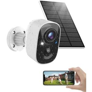 MaxiViz Solar Camera Outdoor Wireless, 2.4GHz Wi-Fi Security Camera with AI Motion Detection, Cameras for Home Security with 2K Color Night Vision, Two-Way Talk, IP66 Weatherproof, Cloud/SD Storage