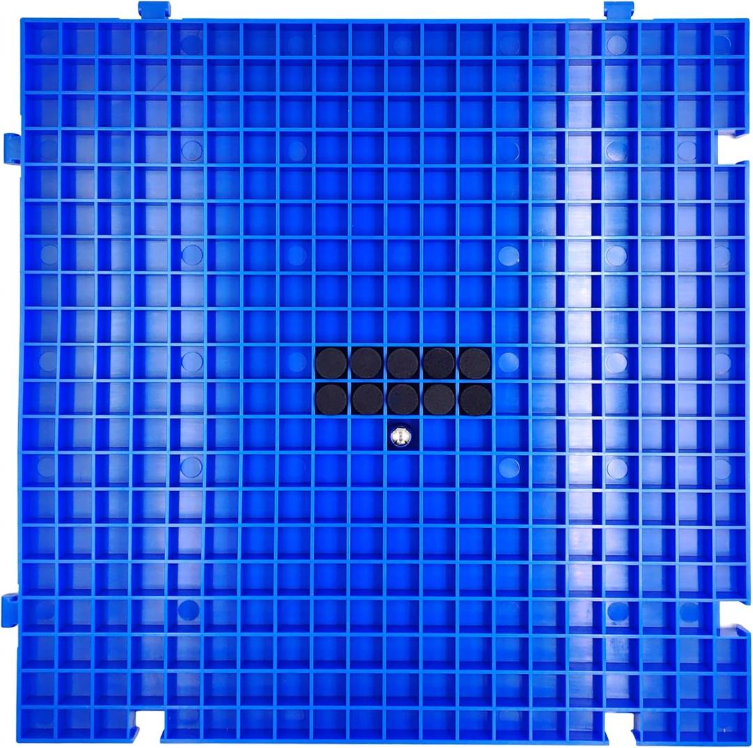 Stained Glass Cutting Mat12" x 12" Solid Bottom Grid Mat Glass Cutting Tools, Blue, 1 Pack