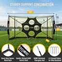 Soccer Goal, 12X6 FT Soccer Goal for Backyard, Precision Target and Training Cones Included, Upgraded Metal Base, Anti-Tear Netting, Soccer Practice Equipment with Carry Bag