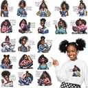Girl Iron on Transfers for T-Shirts, 20 Pcs Modern Black Girl DTF Transfers Ready to Press, Empowering Iron on Decals, Heat Transfer Vinyl for Bag Pillow Clothing, DIY Crafts