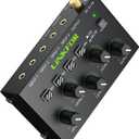 LiNKFOR 4 Channel 3.5mm Audio Mixer Stereo Audio Mixer Support RCA Input and Output Mini Active Stereo Mixer with Separate Volume Controls