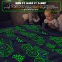 Boys Truck Car Toys Unique Gifts for Kids Glow in The Dark Blanket Glowing Cartoon Tractor Throw Blanket Soft Fleece Blanket Excavators Room Bed Sofa Decor Blankets