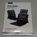 Keyboard Case for iPad Air 13-inch (M2 & M3, 2024 & 2025) and iPad Pro 12.9-inch (36 Gen) with Multi-Touch Trackpad, 360 Rotating Stand, Portrait & Raised Modes, Detachable Cover  White