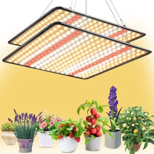 Grow Light, (2-Pack) 200W LED Grow Lights for Indoor Plants Full Spectrum Plant Growing Lamps for Seedling Veg and Bloom (Sunlike 2 Pack)