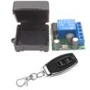 DieseRC Wireless Remote Control Switch 433Mhz 5V 12V 24V 1 Channel Radio Control Relay Receiver with 1 Transmitter Keyfobs Potential-Free Contacts Relay Controller