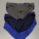 2(X) IST mens Cotton Stretch No Show Brief 3-pack (Small, Eclipse/Lead/Dazzling Blue)