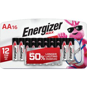 Energizer MAX AA Batteries (16 Pack), Double A Alkaline Batteries