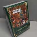 Book Nook, Christmas Cottage 3D Wooden Puzzle with LED Lights, DIY Festive Holiday Bookend Decor, Cozy Winter Scene with Christmas Tree, Wreath, and Snowman