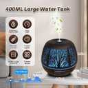 Roonbo Diffusers for Essential Oils Large Room 400ml,Essential Oil Diffuser for Home with R/C,Cool Mist Humidifiers for Bedroom,7 Colors Changed & 3 Mist Mode Waterless Auto Off for Office