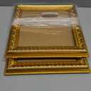 VIOLABBEY 8x8 Picture Frame Gold, Vintage Photo Frame for Wall or Tabletop Display, Classic Design for Office Home Decor, Fits 8X8 Pictures, Pack of 2