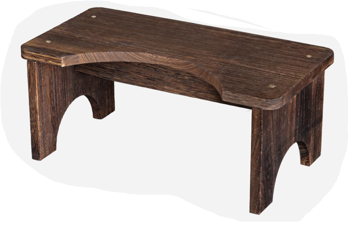 AZEN Wood Toilet Stool Squat Adult, Poop Stool for Bathroom Adults, Portable Toilet Potty Stools for Adults, 7 Inch Height (Black (1 Pack))