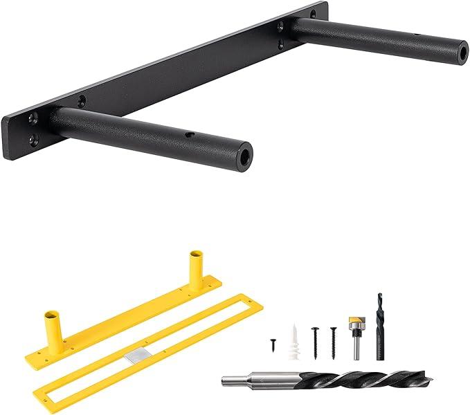 Heavy Duty Floating Shelf Bracket 16 inch, Hidden Shelf Bracket for Mantel and Shelving, Max Load 200 lbs if Mounted on Studs, Invisible Bracket for Floating Shelves (with Premium Build kit)