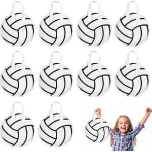 KERINGO 16 PCS Volleyball Party Favor Bags Ball Themed Goodie Candy Snacks Bag Volleyball Gift Bags Non Woven Gift Bags for Kids Adults Sport Party Supplies
