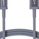 Amazon Basics Fast Charging USB-C to Lightning iPhone Charger Cable, Nylon Braided Cord, MFi Certified Compatible Charger for Apple iPhone 14 13 12 11 X Xs Pro, Pro Max, Plus, iPad, 6 feet, Dark Gray