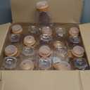 Layhit 20 Pieces 32 oz Plastic Honey Jars Clear Plastic Honey Bottles with Lids Container Dispenser with Flip Lid Empty Squeeze Bottle for Easy Storing and Dispensing (Modern)