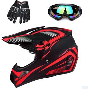 Adult 4 Wheeler Helmet, Motocross Helmet DOT/FMVSS-218 Certification Comfortable and Breathable Full Helmets for Locomotives Used in All Seasons, Small
