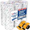 Heavy Duty Packing Tape with Dispenser, 36 Rolls x 1.88 in. x 60 yds. x 2.7 MiL, Strong Hold HD Clear Packaging Tape Secure Sealing for Cardboard, Bubble Wrap, Shipping Supplies, Total 2160 yds.