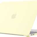Se7enline Compatible with MacBook Air 13 Inch Case 2018/2019/2020/2021/2022/2023/2024 A1932/A2337/A2179 Smooth Frosted Hard Shell Case Cover for Mac Air 13-Inch Retina Display Touch ID, Mellow Yellow