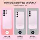 for Samsung Galaxy S23 Ultra Case with Slide Camera Cover, Samsung S23 Ultra Case Shockproof Slim Thin Lightweight, Chic Glossy Fade-Resistant Pattern Phone Cases Cover for S23 Ultra, Pink