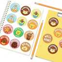 1000 Pieces 1Inch Mixed Dessert Stickers 20 Different Designs Water Bottles Scrapbooking Luggage Computer Decor School for All Ages Family Party Game Bag Supplies