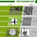 10 Panels No Dig Garden Decorative Fence with Gate - 24in H x 22.5ft L, Heavy-Duty Square Tube Animal Barrier, Rustproof Dog Fence for Outdoor Yard & Patio Protection