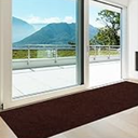 2' x 6' Runner Rugs with Rubber Backing, Indoor Outdoor Utility Carpet Runner Rugs, Stripe Brown, Can Be Used as Aisle for The RV and Boat, Laundry Room and Balcony