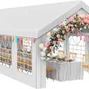 YITAHOME 16x32ft Party Tent Heavy Duty Outdoor Wedding Tent Canopy Event Shelters Upgraded Galvanized Steel Carport with Removable Sidewall Windows for Commercial and Parties, White