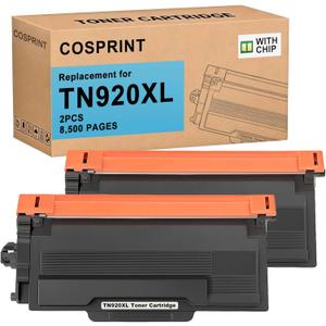 TN920XL TN920 Toner Cartridge (with Lastest Chip)Compatible for Brother TN-920 TN-920XL TN920XXL TN920UXXL 6,000 High Pages for Brother HL-L6210DW HL-L6210DWT L5210DN L5210DW L5210DWT Printer, 2Black