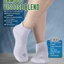 Doctor's Select Viscose Bamboo Ankle Diabetic Socks for Women and Men - 6 Pairs | Super Soft, Non Binding, Loose Wide Top