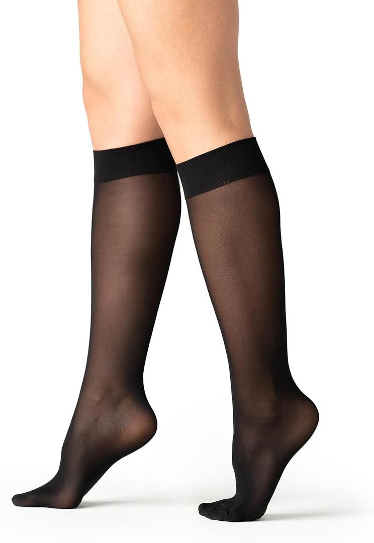 On the Go Women's Trouser Socks (1 Pair Pack, Black) (Black)