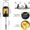 Dog Solar Lanterns 3-in-1 Outdoor Waterproof, Birthday Gifts for Women Mom Mother's Day Dog Lover, Labrador Retriever Mason Jar Hanging Lanterns, Garden Decor Lights for Patio Yard Balcony Decoration