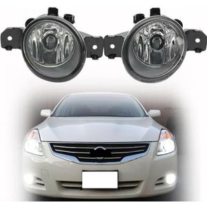 2-Pack H11 Clear Lens Halogen Fog Light Replacement for Altima 2008-2013/Rogue 2008-2015/Maxima 2009-2014/Ver-sa2012-2016/Murano 2015-2016/Pathfi Driver and Passenger Side NI2593117, NI2592117