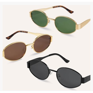 livho 2025 Trendy Oval Sunglasses - Stylish Polarized Shades for Everyday - Retro Metal Frames