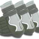 Dog Shoes Winter Snow Boots for Large Size Medium Dogs Reflective Anti-Slip Paw Protectors for Rain Booties Hot Pavement Hardwood Floors Running Water-Resistant Dog Shoes (Green, 4 (S) (Width-2.2inch)for 31-40Ibs)