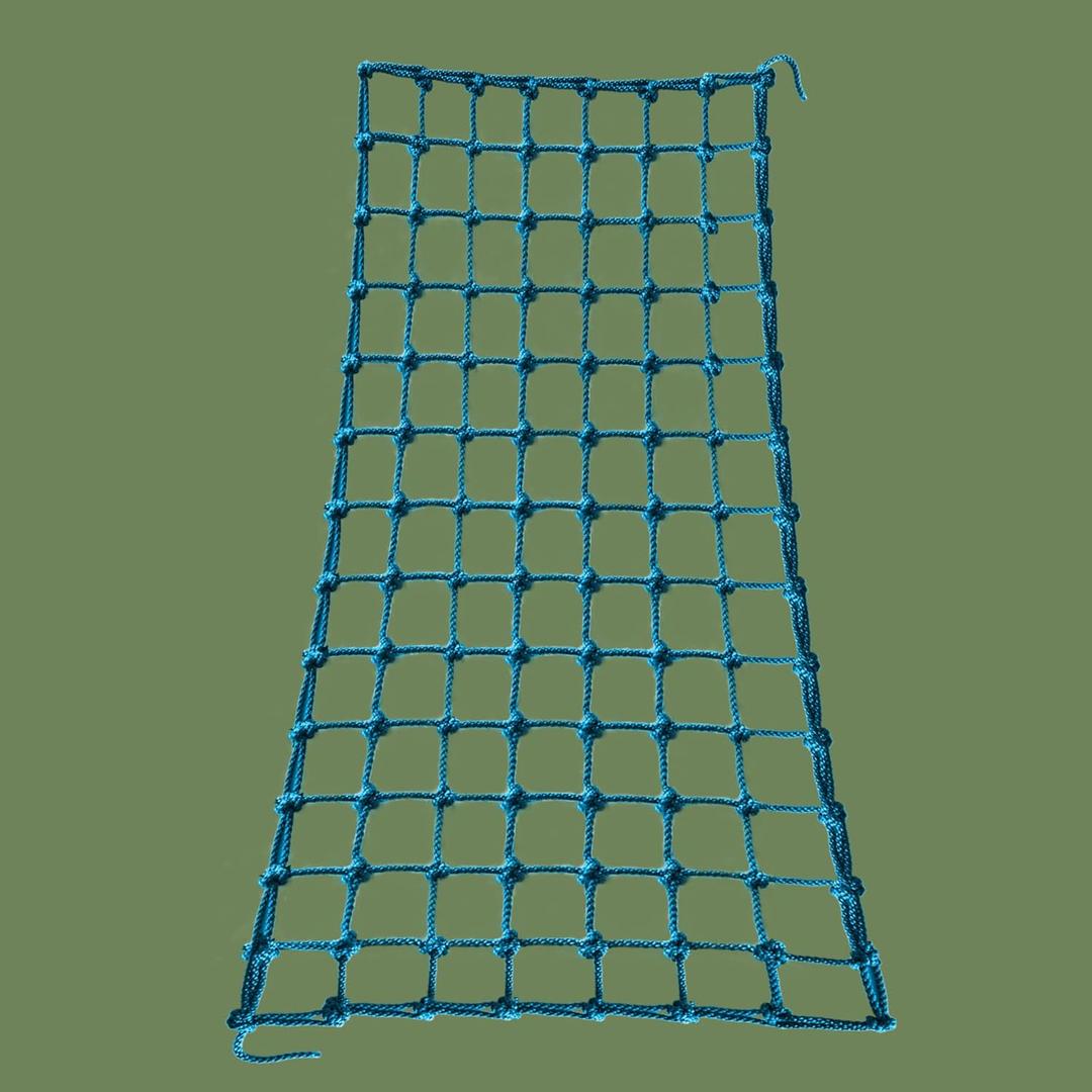 Upgraded Kids' Polyester Climbing Net, 8 Sizes, Heavy-Duty & Exquisite, Ideal for Indoor/Outdoor Playscapes - Treehouse, Gym, Balcony - Enhanced Safety (Sky Blue, 6ft x 9ft)