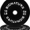 BalanceFrom Color Coded 2-Inch Olympic Bumper Plate Weight Plate with Steel Hub, Pair or Set