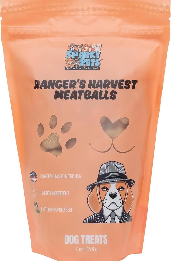 Freeze-Dried Dog Treats  Harvest Meatballs  Ground Beef, Turkey, Pumpkin, Sweet Potato & Cinnamon  Natural Treats for Small, Medium & Large Dogs  No Preservatives  7 oz Bag (1 Count (Pack of 1))