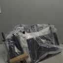 LASZOLA 5 Drawer Narrow Dresser Slim Cabinet Skinny Storage Tower Chest, Ideal for Small Spaces Bathroom Bedroom, Between Washer and Dryer, Lightweight Mobile on Wheels, Sturdy Fabric Drawers, Black