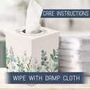Cube 6 x 5 Iron Metal Tissue Box Holder Organizer Bathroom Vanity Countertop Night Stands Office Home, Floral