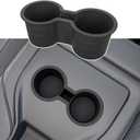 Xipoo 8 Seats 2nd Row Cup Holder Compatible with 2023 2024 2025 Honda Pilot Center Seat Armrest Drink Holder Silica Gel Black Drink Organizer Replacement for 2023-2025 Honda Pilot Accessories