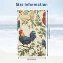 Rooster Beach Towel 31inx51in, Farm Chicken Sand-Free Microfiber Bath Towel Ultra Soft Quick Dry Pool Towel Absorbent Towel Lightweight Towel for Swimming Bathroom Decor