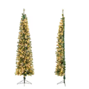 7-ft Pre-lit Slim Artificial Christmas Tree