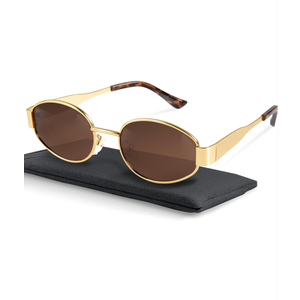 livho 2025 Trendy Oval Sunglasses - Stylish Polarized Shades for Everyday - Retro Metal Frames