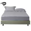 Grounding Sheets, CaliforniaKing Size Grounding Fitted Sheets with 5% Silver Fiber Grounded Bed Sheets Earth Sheet for Improved Sleep & Pain Relief (CaliforniaKing - 72"x84"x14", Gray)