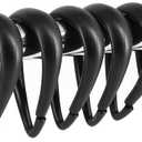 Top-spring Shower Curtain Hooks Black Plastic Shower Curtain Rings, Drop Shaped Shower Hooks for Curtain Bathroom Shower Rod - Set of 12, Black
