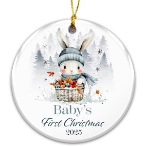 4 x Babys First Christmas Ornament 2025  Baby Girl Ornament  New Baby Holiday Decoration, Newborn Boy or Girls First Christmas Tree Ornament